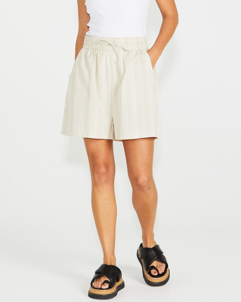 Odell Shorts Natural Stripe - Main Image