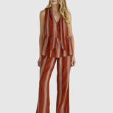 Lizzy Pant - Rust Stripe