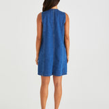 Sabine Denim Vest Dress - Mid Blue Wash