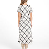 Valentina Bias Midi Dress - Check