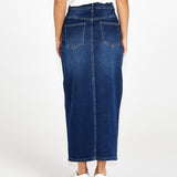 Emerald Denim Maxi Skirt - 78 Wash