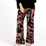 Joelle Wide Leg Pant - Abstract