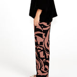 Joelle Wide Leg Pant - Abstract