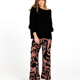 Joelle Wide Leg Pant - Abstract