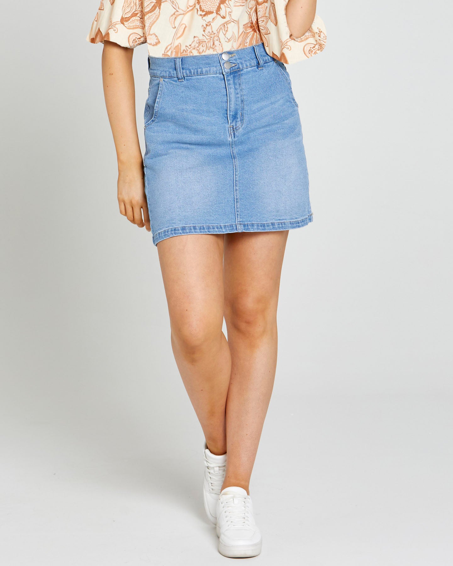 A line mini deals skirt cotton on