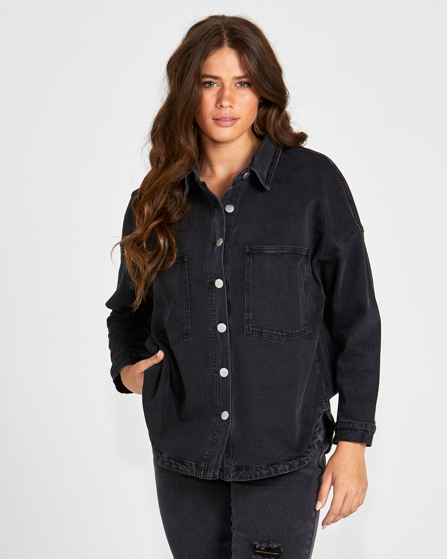 Topshop oversized denim shacket on sale