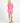 Aria Elastic Waist Drawstring Cotton/Linen Short - Pink - Sass Clothing