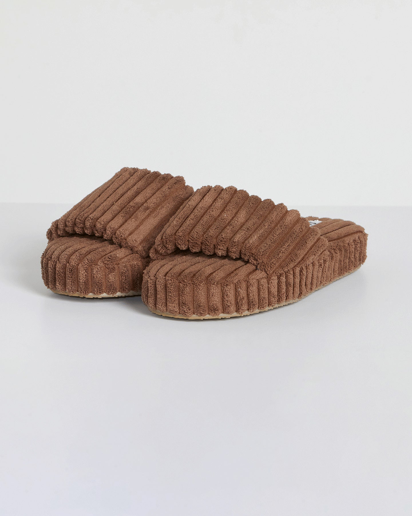 Bianca Chunky Cord Platform Slide - Chocolate Brown - Sass Clothing