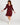 Candice V-Neck Elastic Waist Mini Dress - Red Wine Animal - Sass Clothing