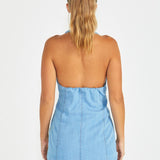 Seville Halter Vest - Chambray