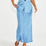 Seville Maxi Skirt - Chambray