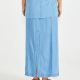 Seville Maxi Skirt - Chambray