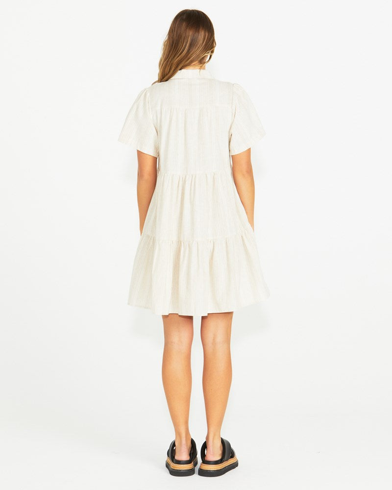 Odell Dress - Natural Stripe