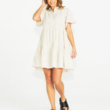 Odell Dress - Natural Stripe