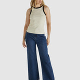 Noah Rib Tank - Bone/Black