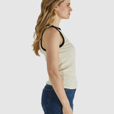 Noah Rib Tank - Bone/Black