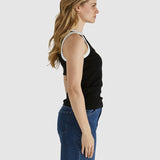 Noah Rib Tank - Black/White