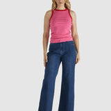 Noah Rib Tank - Pink/Red