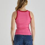 Noah Rib Tank - Pink/Red