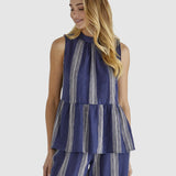 Lizzy Top - Navy Stripe