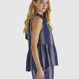 Lizzy Top - Navy Stripe