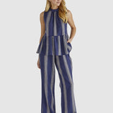 Lizzy Pant - Navy Stripe