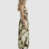 Carmine Dress - Blurred Floral