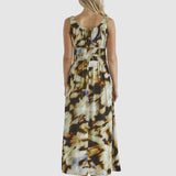 Carmine Dress - Blurred Floral