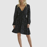 Lauretta Dress - Black Ditsy