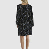 Lauretta Dress - Black Ditsy