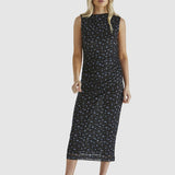 Lauretta Mesh Dress - Black Ditsy