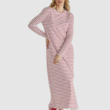 Alma Dress - White/Red