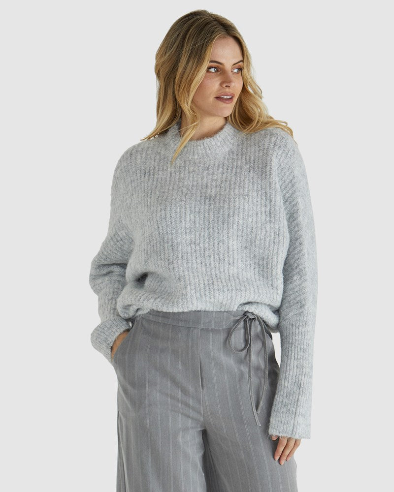 Romee Knit - White Marle