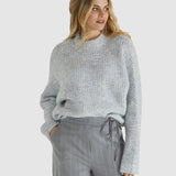 Romee Knit - White Marle