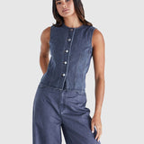 Ainsley Vest - Dark Denim