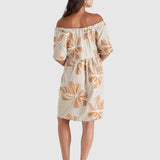 Finley Mini Dress - Tan/Orange