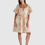 Finley Mini Dress - Tan/Orange