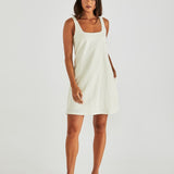 Vienne Mini Shift  Dress - Butter Yellow