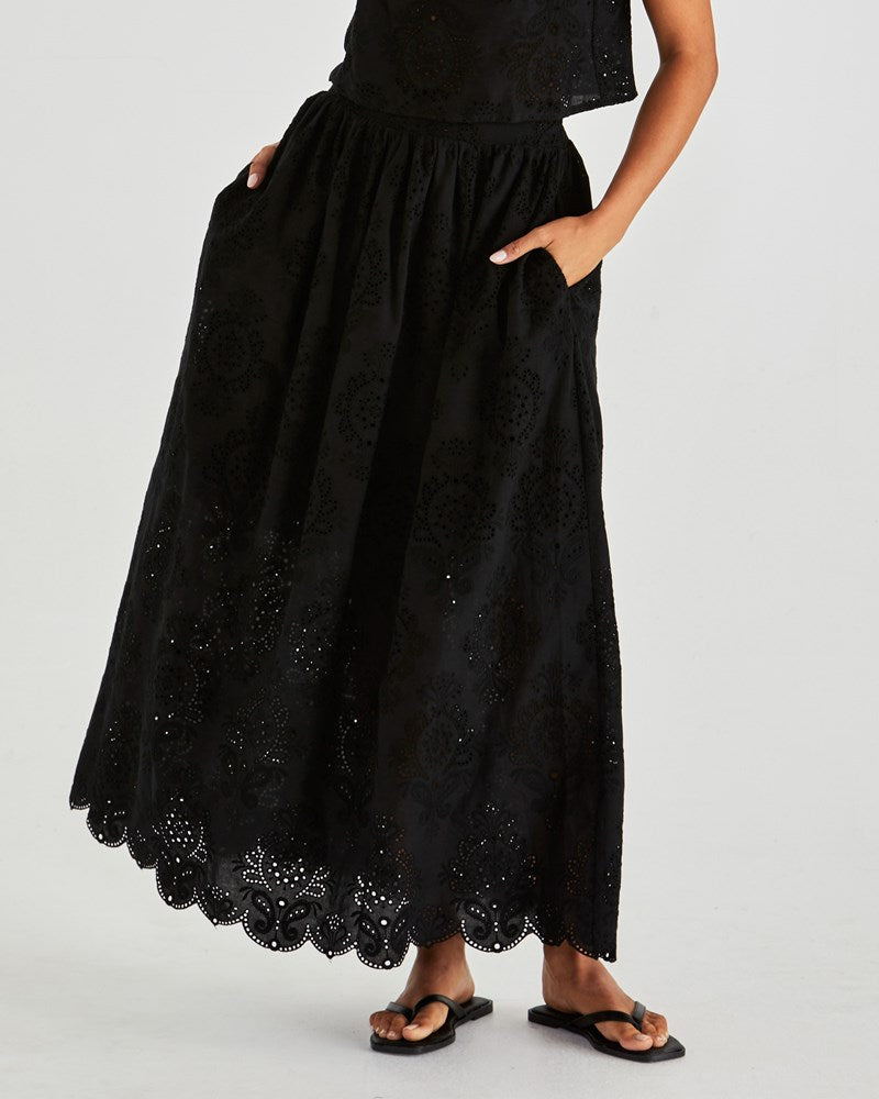 Ani Full Skirt - Black