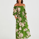 Antonie Off Shoulder Dress - Moonflower