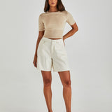 Leo Knit Tee - Oatmeal