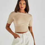 Leo Knit Tee - Oatmeal