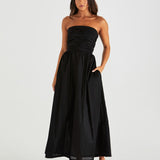 Mina Strapless Dress - Black