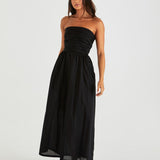 Mina Strapless Dress - Black