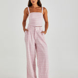 Lea Crop Top - Pink Stripe