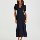 Abbie Knit Polo Dress - Navy