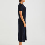Abbie Knit Polo Dress - Navy