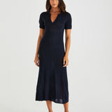 Abbie Knit Polo Dress - Navy