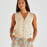 Leo Knit Vest - Oatmeal