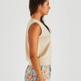 Leo Knit Vest - Oatmeal